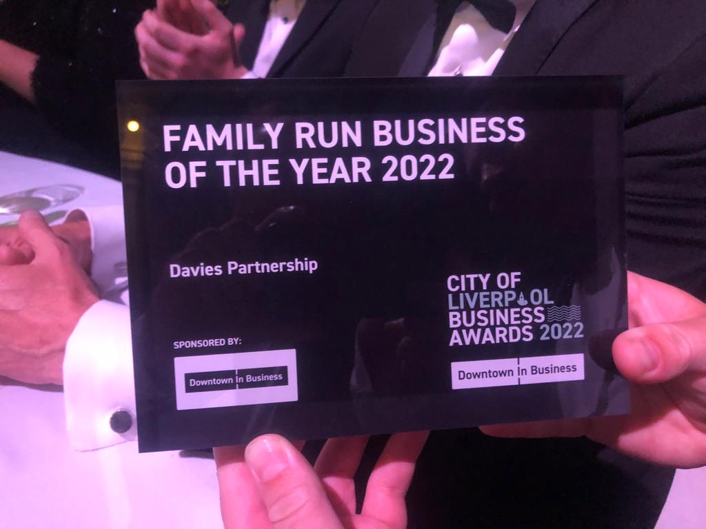 Davies Partnership | Family Run Business of the Year Winners! #COLBA22