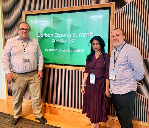 The Davies Partnership sustainability team at the One Click LCA Carbon Experts Summit. Our M&E-led EPD consultants stay at the forefront of carbon reporting technology and global industry standards.